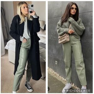 🔥 MANGO faux leather trousers blogger insta favorite pants